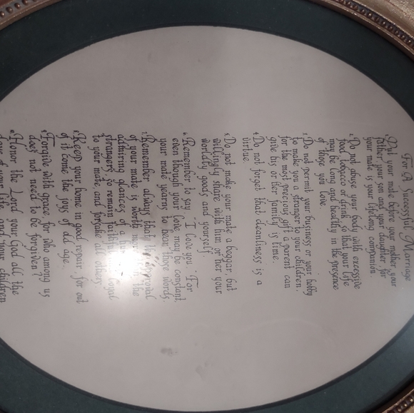 Antique framed wall picture , wedding gift,  marriage - Picture 3 of 11